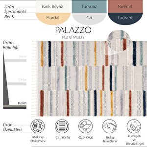 Palazzo 01 Multy Bukle Salon Halısı Mutfak Halısı Çocuk Odası Halısı Koridor Kesme Yolluk 80x550 cm