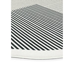 Cool Halı Pratico Gri Oval Mutfak Halısı Geometrik Desen Yıkanabilir Kaymaz Taban Dijital Baskı Halı