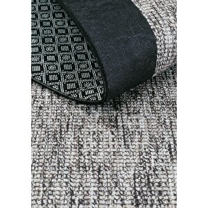 Cool Halı Pratico Gri Makinede Yıkanabilir Kaymaz Mutfak Halısı Sisal Görünüm Yumuşak Halı Kaydırmaz