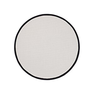 Oslo Beyaz Yuvarlak Mutfak Halısı Hasır Doku Leke Tutmaz Giriş Antre Hol Balkon Sisal Halı 120x120 cm