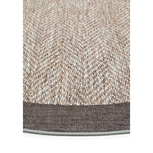 Cool Halı Pratico Kahve Oval Kaymaz Mutfak Halısı Dijital Baskı Sisal Hasır Görünüm Yıkanabilir Halı