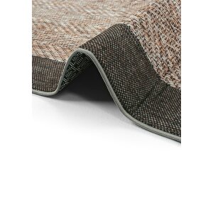 Cool Halı Pratico Kahverengi Mutfak Halısı Sisal Hasır Görünümlü Kaydırmaz Makinada Yıkanabilir Halı