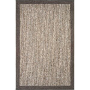 Pratico Kahverengi Mutfak Halısı Sisal Hasır Görünümlü Kaydırmaz Makinada Yıkanabilir Halı 80x150 cm