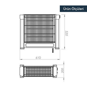 Çift Taraflı Isıtıcı 1800 W Ks-2740
