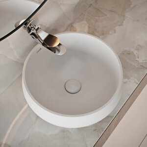 Go140 Gordo Tezgah Üstü Lavabo Ø40 Cm Parlak Beyaz