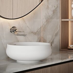 Creavit Go140 Gordo Tezgah Üstü Lavabo Ø40 Cm Parlak Beyaz