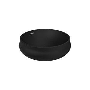 Go140 Gordo Tezgah Üstü Lavabo Ø40 Cm Kömür Karası Mat Siyah