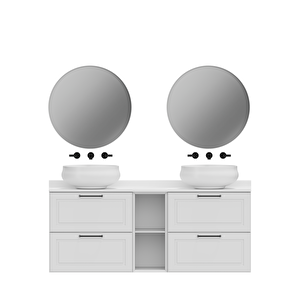 Go140 Gordo Tezgah Üstü Lavabo Ø40 Cm Kömür Karası Mat Siyah