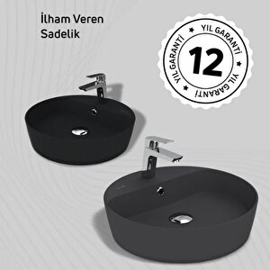 Lp146 Loop 45cm Masa Üstü Çanak Lavabo Mat Antrasit