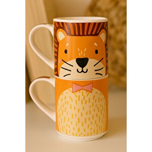 Ecrou Hayvan Figürlü Porselen Mug 265 Ml