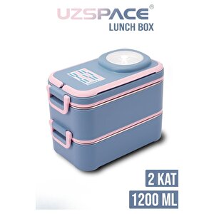 İçi Çelik Saklama Kabı 1200 Ml Vgn8023 Gri