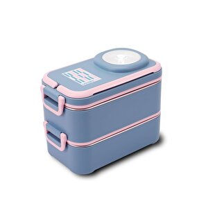 İçi Çelik Saklama Kabı 1200 Ml Vgn8023 Gri