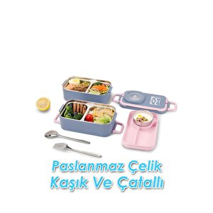 Vagonlife İçi Çelik Saklama Kabı 1200 Ml Vgn8023 Gri