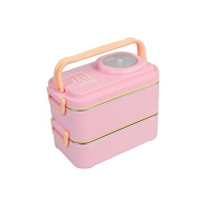 İçi Çelik Saklama Kabı 1200 Ml Vgn8023 Pembe