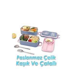 Vagonlife İçi Çelik Saklama Kabı 1200 Ml Vgn8023 Pembe