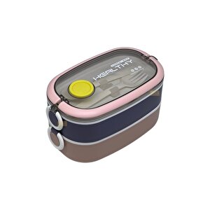 İçi Çelik Saklama Kabı 900 Ml Vgn8023 Pembe