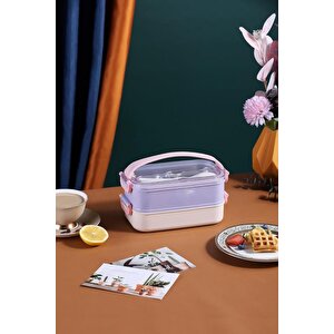 İçi Çelik Saklama Kabı 1400 Ml Xc-462 Mor