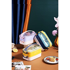 İçi Çelik Saklama Kabı 1400 Ml Xc-462 Mor