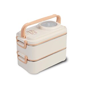 İçi Çelik Saklama Kabı 1200 Ml Vgn8023 Bej