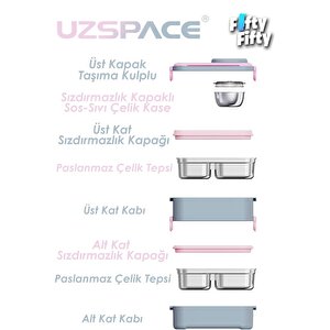 İçi Çelik Saklama Kabı 1200 Ml Vgn8023 Bej