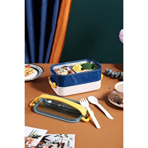 İçi Çelik Saklama Kabı 1400 Ml Xc-462 Mavi