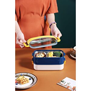 Vagonlife İçi Çelik Saklama Kabı 1400 Ml Xc-462 Mavi