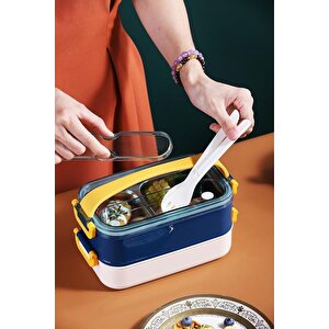 Vagonlife İçi Çelik Saklama Kabı 1400 Ml Xc-462 Mavi