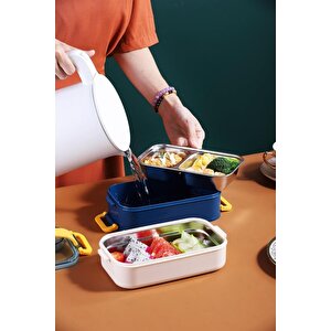 Vagonlife İçi Çelik Saklama Kabı 1400 Ml Xc-462 Mavi