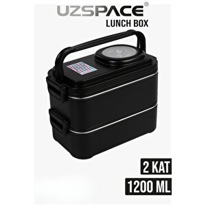 İçi Çelik Saklama Kabı 1200 Ml Vgn8023 Siyah