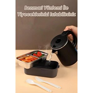 Vagonlife İçi Çelik 2 Katlı Saklama Kabı 1350 Ml Pembe