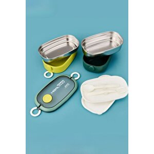 İçi Çelik Saklama Kabı 900 Ml Vgn8023 Yeşil