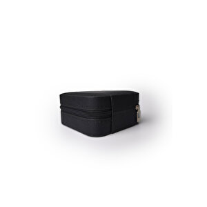 Ecrou Çift Gözlü Seyahat Tipi Takı Kutusu Siyah