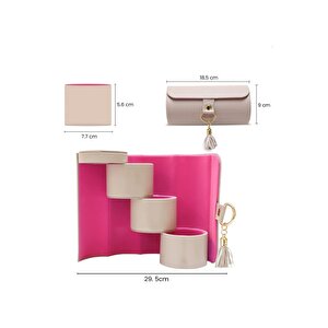 Ecrou Silindir Formda Takı Kutusu