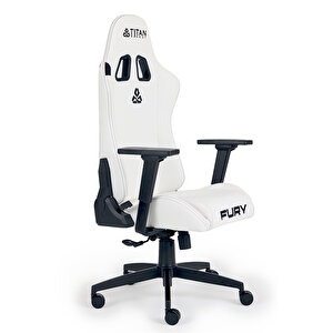 Fury Leather White Deri Oyuncu Koltuğu