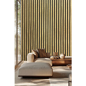 Mdf Ahşap Akustik Duvar Paneli 60x275 Cm - Meşe
