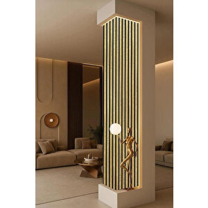 Mdf Ahşap Akustik Duvar Paneli 60x275 Cm - Meşe