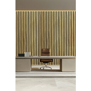Mdf Ahşap Akustik Duvar Paneli 60x275 Cm - Meşe