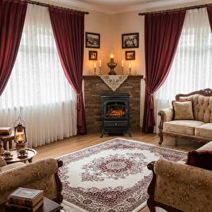 Elektrikli Şömine Siyah 1850 W Metal Kasa, Fanlı Şömine, Şömine Soba