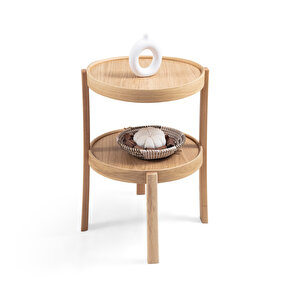 Eymense Nil İkili Zigon Sehpa Meşe