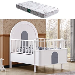 Mdf Beşik, Venüs Büyüyen Beşik + 1 Adet Comfort Yatak 90x130
