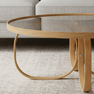 Eymense Jüpiter Camlı Orta Sehpa Meşe