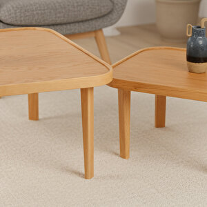 Eymense Pera Orta Sehpa İkili Set Meşe