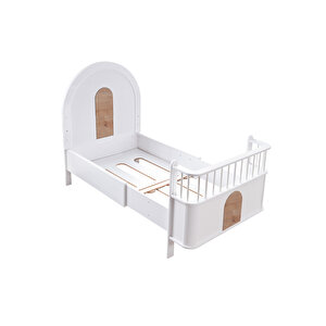 Venüs Çocuk Odası Takımı, Venüs Büyüyen Beşik, Vira 4 Kapaklı Kitaplıklı Dolap, Şifonyer - Ceviz