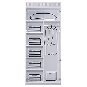 Venüs Çocuk Odası Takımı, Venüs Büyüyen Beşik, Vira 4 Kapaklı Kitaplıklı Dolap, Şifonyer - Pembe