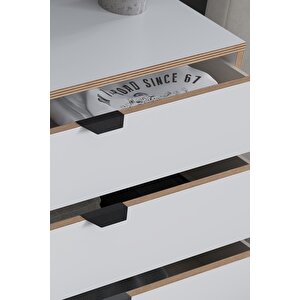 Arden 4 Çekmeceli Şifonyer (beyaz)