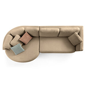 Eymense Venezia Köşe Koltuk Sütlü Kahve Sol Köşe