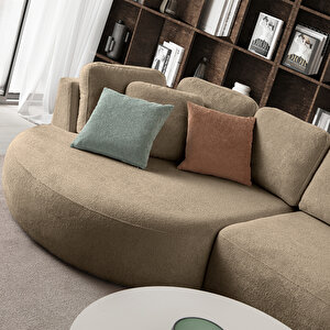 Eymense Venezia Köşe Koltuk Sütlü Kahve Sol Köşe