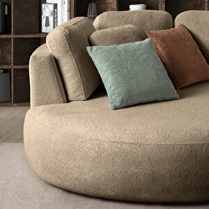 Eymense Venezia Köşe Koltuk Sütlü Kahve Sol Köşe