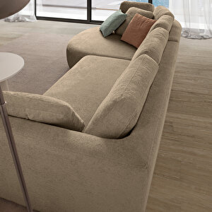 Eymense Venezia Köşe Koltuk Sütlü Kahve Sol Köşe