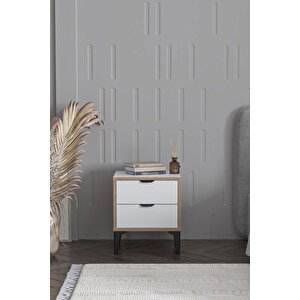 Arden 2 Çekmeceli Komodin (beyaz)